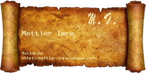 Mettler Imre névjegykártya